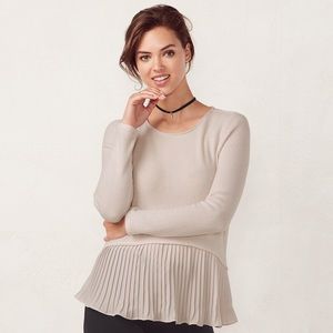 Lauren Conrad Dusty Rose Layered Sweater Size M